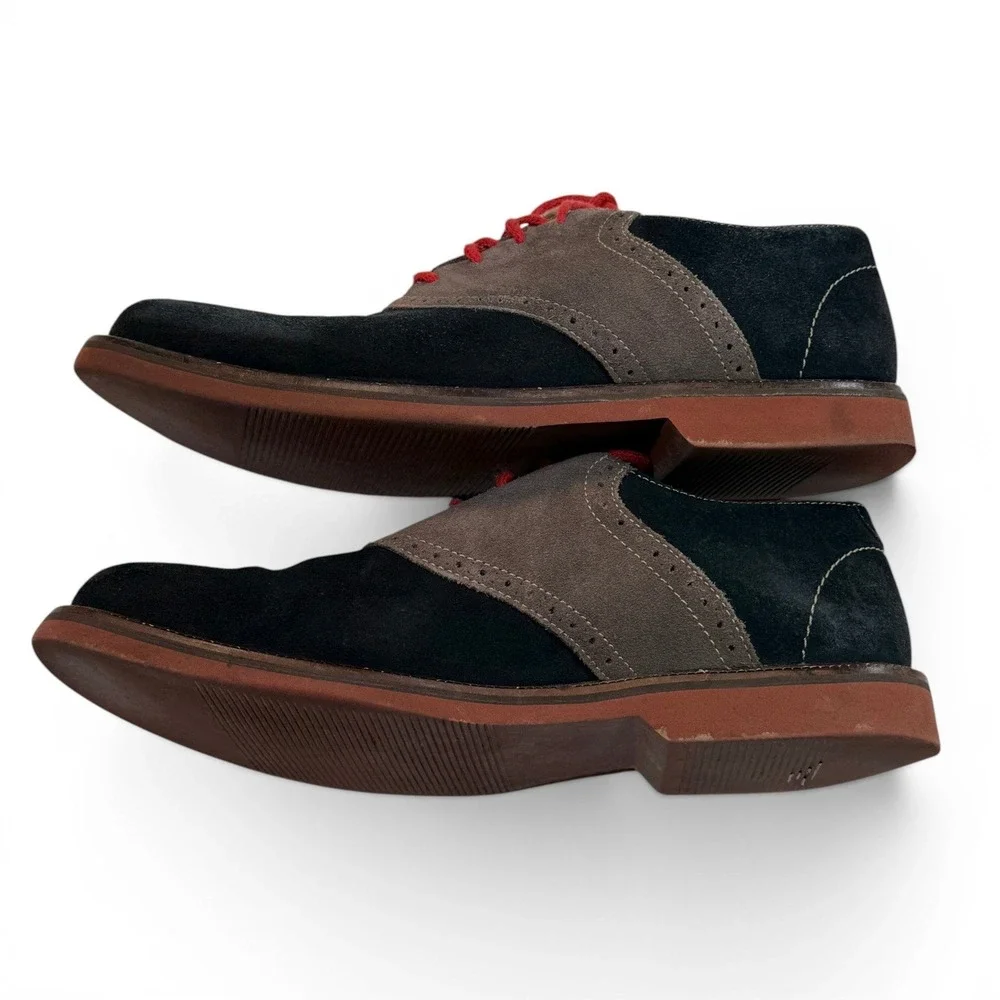 1901 Saddle Up Navy Grey Suede Oxford Shoes M23109 Mens 9.5 M